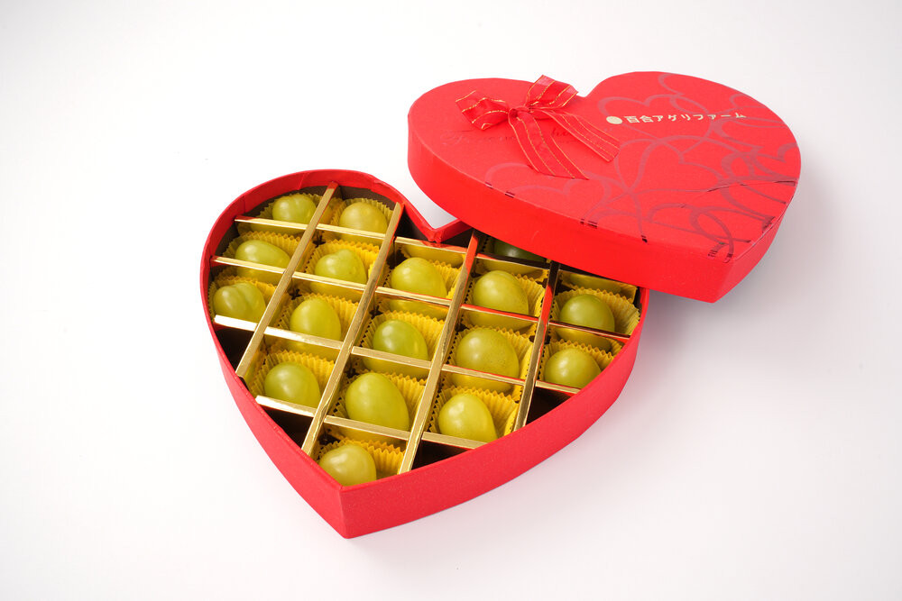 ぶどう2026年&nbsp;&nbsp;岡山県産シャインＪｅｗｅｌｒｙ&nbsp;ｂｏｘ赤レッドリボン化粧箱入り18粒贈答用