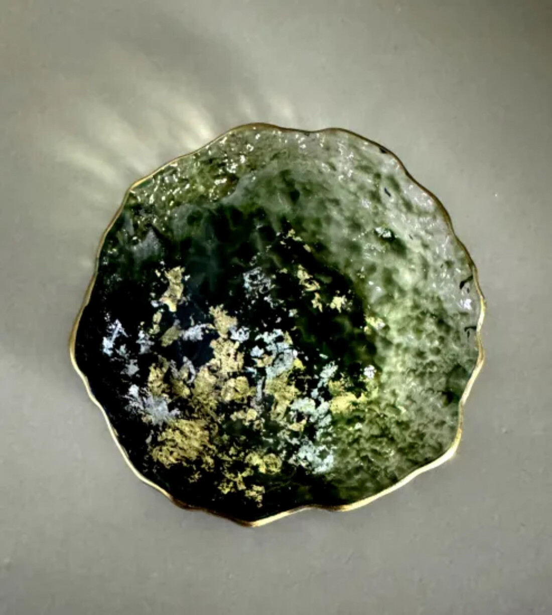 豆皿&nbsp;口金ロック&nbsp;グラデーショングリーン&nbsp;［NF164］