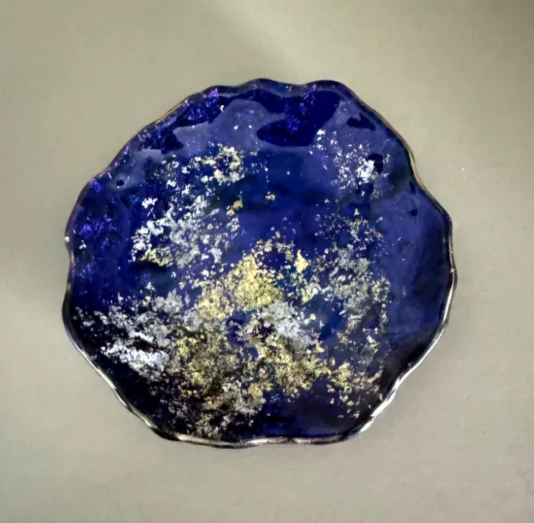 豆皿&nbsp;口金ロック&nbsp;マジョブルー&nbsp;［NF166］