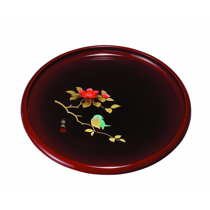 丸盆&nbsp;溜&nbsp;さえずり&nbsp;30cm&nbsp;［YG456］