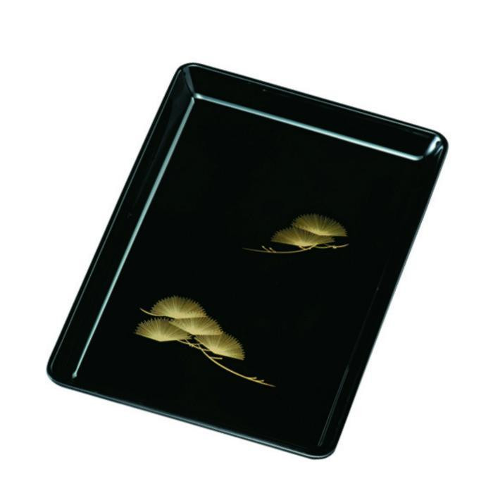 9.0&nbsp;切手盆&nbsp;黒&nbsp;松&nbsp;［YG535］