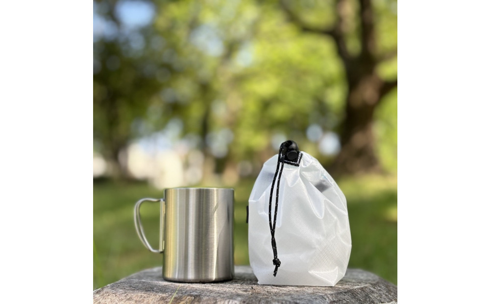 【XS&nbsp;0.5L・白】　手のひらサイズの軽量ナイロン巾着袋