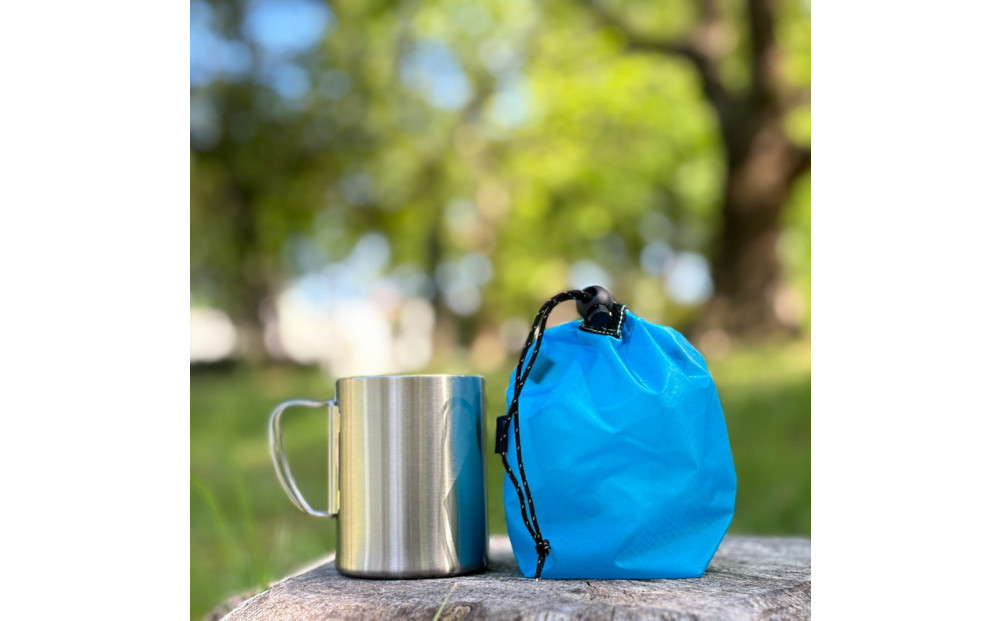 【XS&nbsp;0.5L・水色】　手のひらサイズの軽量ナイロン巾着袋