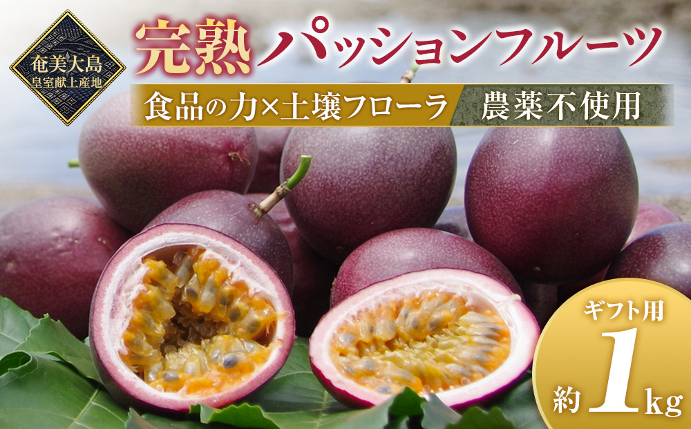 先行受付【農薬・除草剤不使用】奄美大島農家直送　樹上完熟パッションフルーツ約１kg&nbsp;|&nbsp;先行予約&nbsp;産地直送&nbsp;パッションフルーツ&nbsp;フルーツ&nbsp;果物&nbsp;南国&nbsp;新鮮&nbsp;甘み&nbsp;奄美大島