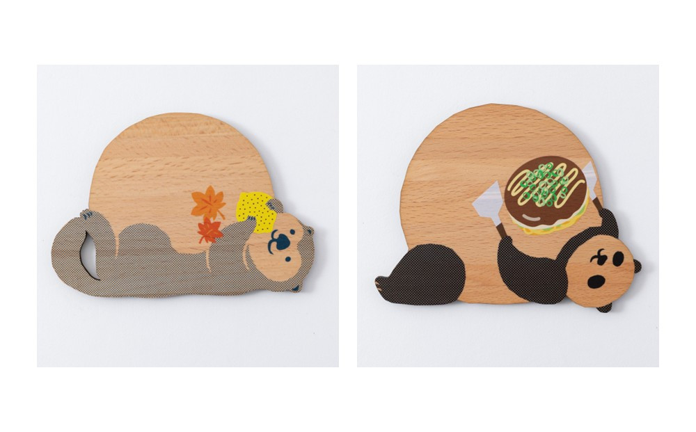 Ten＆O　木製プレートコレクション  ひろしまぱんだ × ひろしまらっこ　各1枚 合計2枚入り）
