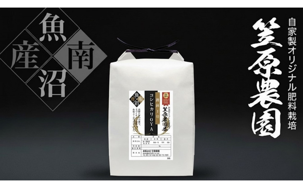 【令和７年産】南魚沼産笠原農園米&nbsp;コシヒカリの親&nbsp;～農林１号～&nbsp;精米５kg