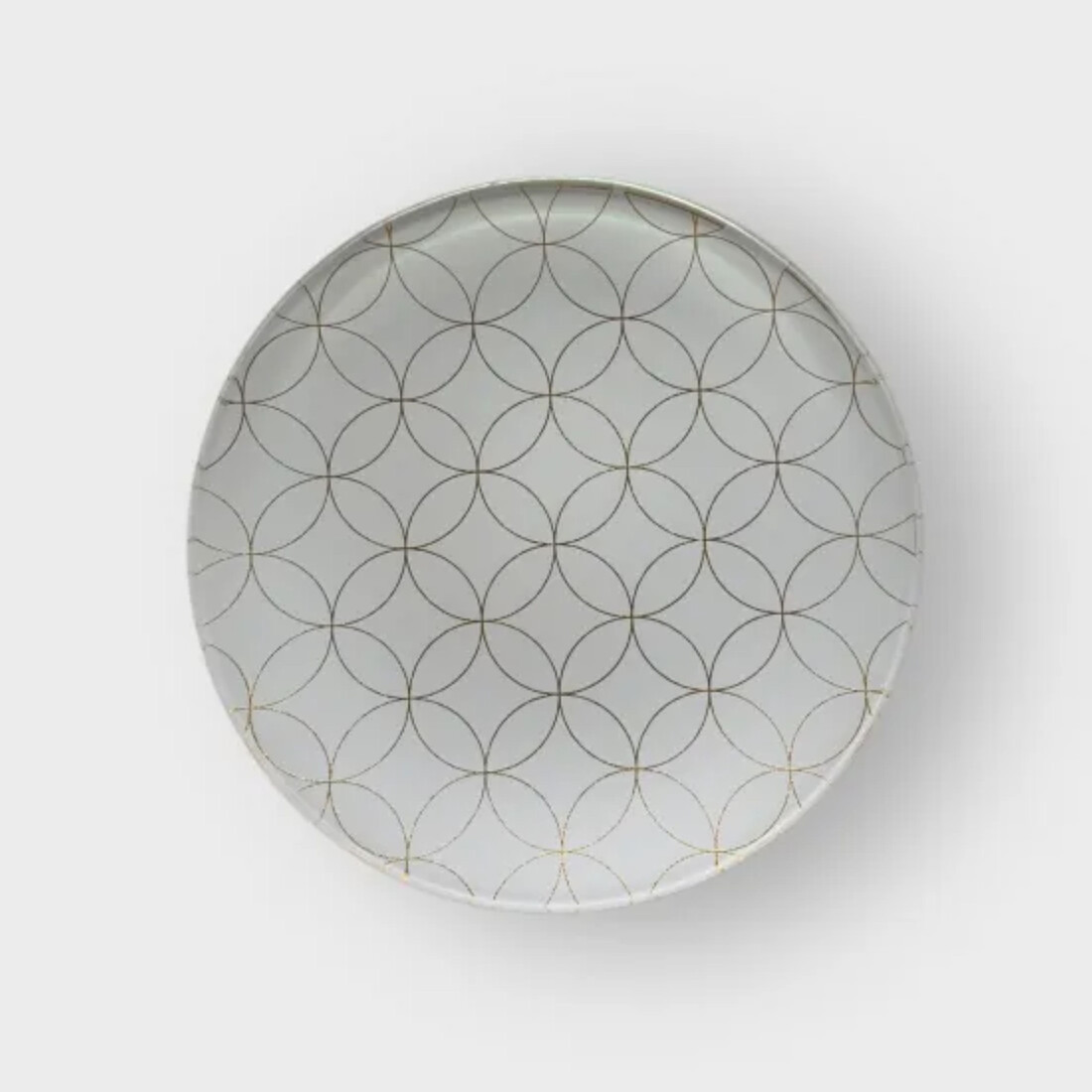丸小皿 金七宝つなぎ 純白 ［NF152］