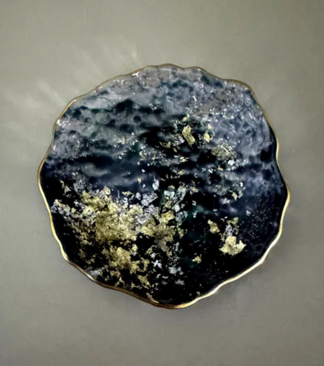 豆皿&nbsp;口金ロック&nbsp;グラデーションブラック&nbsp;［NF165］