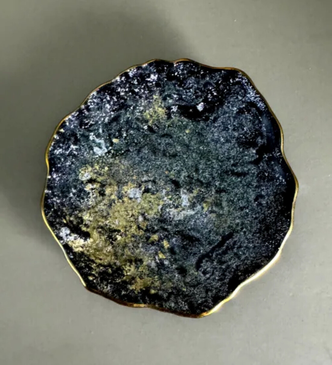 豆皿&nbsp;口金ロック&nbsp;ラメブラック&nbsp;［NF167］