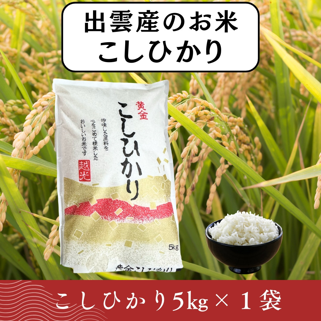 【ふるさと納税】お米　令和7年産　出雲コシヒカリ5kg