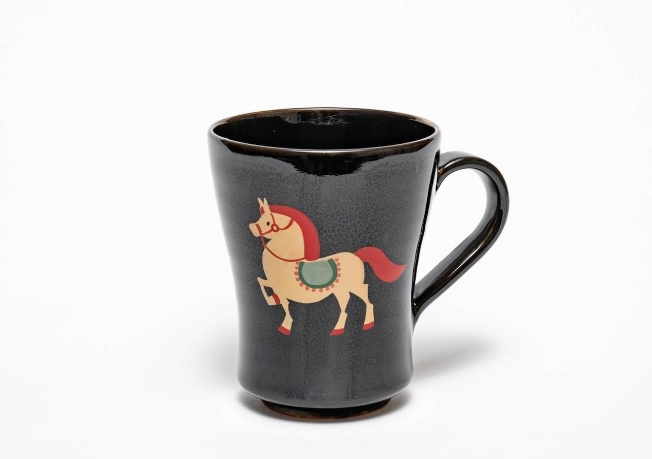 【黒色】大堀陶胎漆器　マグカップ