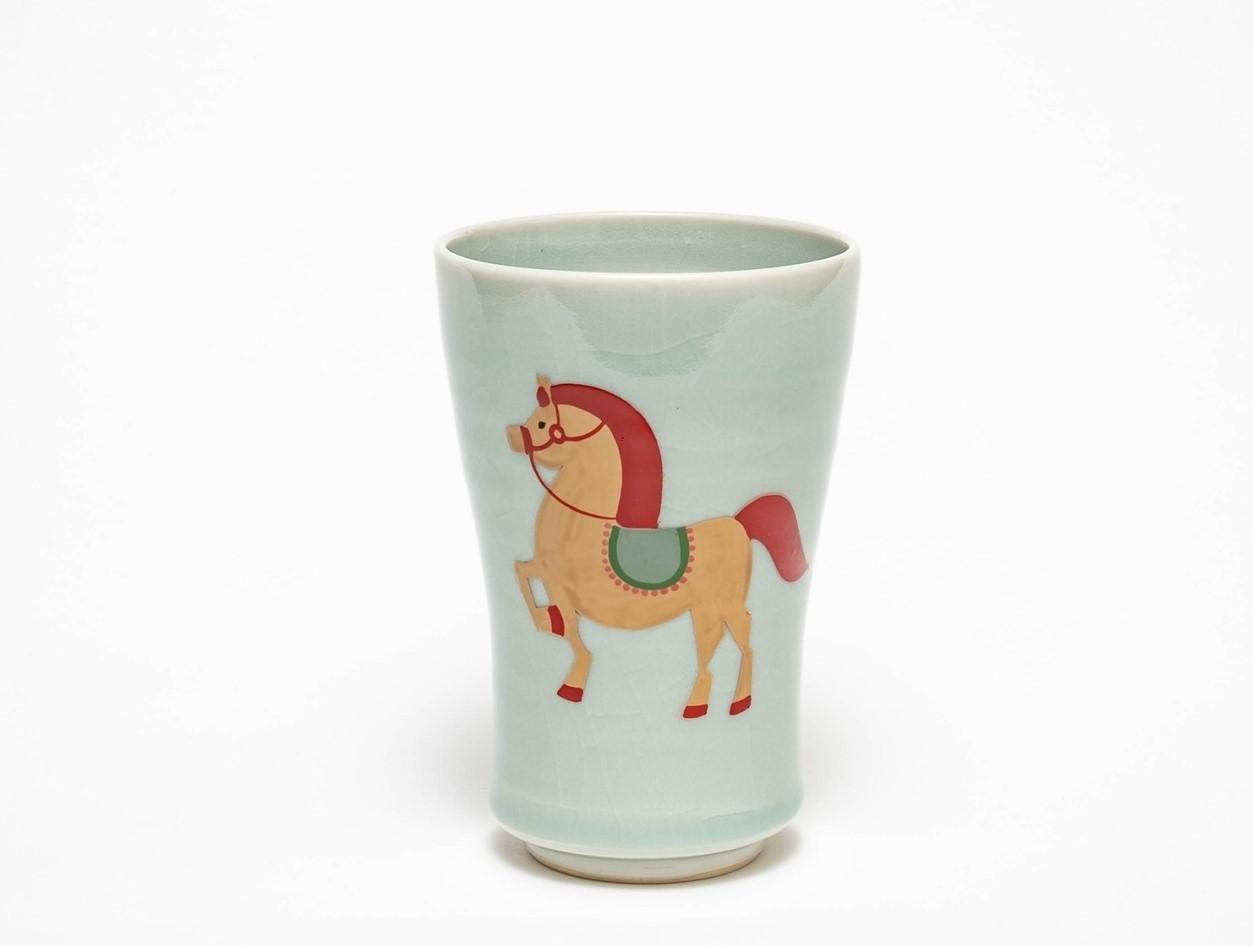 【白色（横向き）】大堀陶胎漆器　フリーカップ