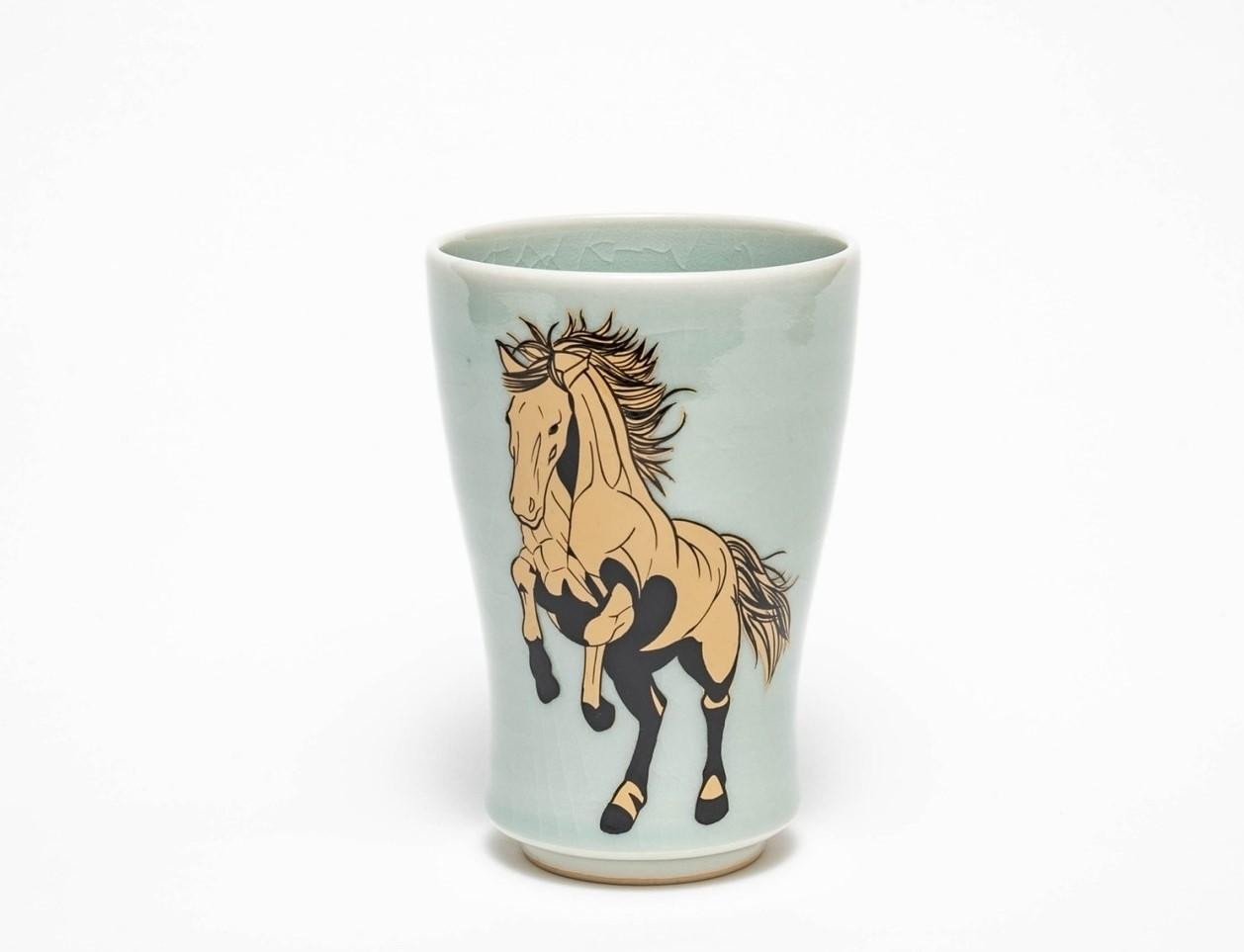 【白色（正面）】大堀陶胎漆器　フリーカップ