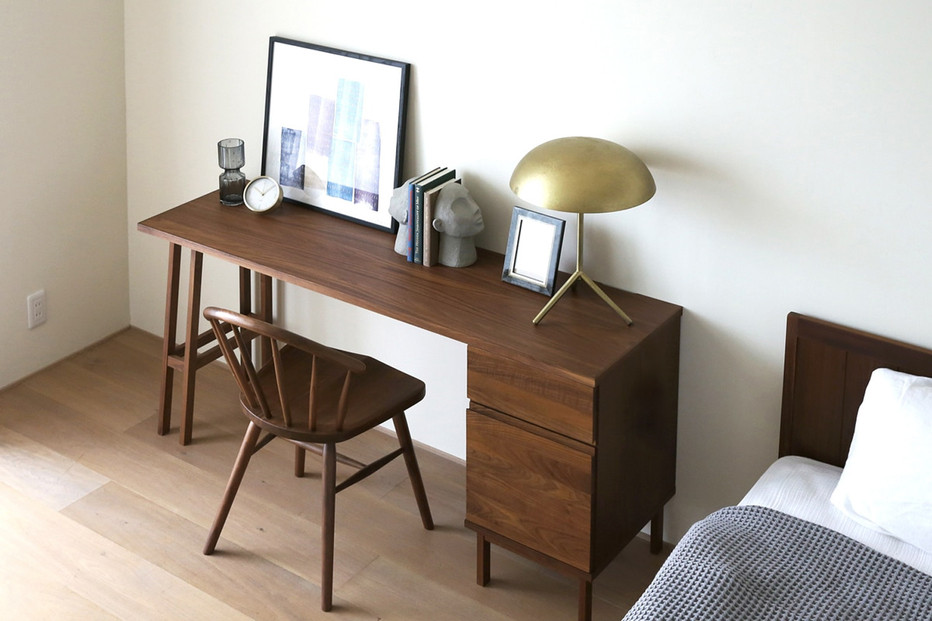 【開梱設置】高野木工&nbsp;プレーンデスク&nbsp;SET9&nbsp;ウォルナット（W150×D45cm）【10年保証】