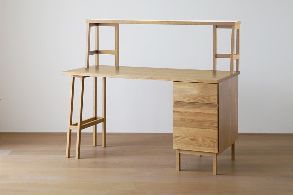 【開梱設置】高野木工&nbsp;プレーンデスク&nbsp;SET4&nbsp;オーク（W120×D60cm）【10年保証】