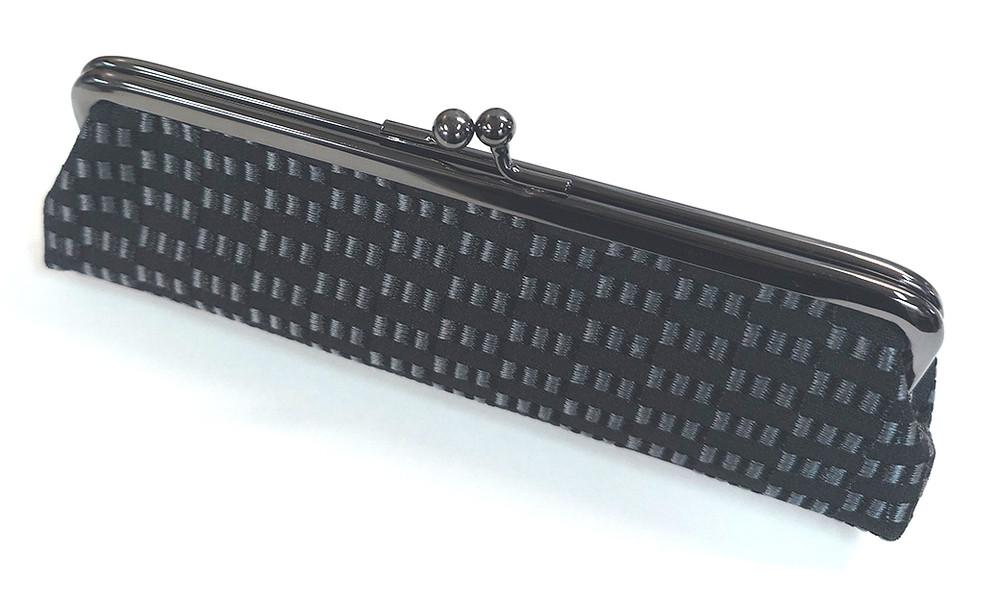 【西陣活性化を応援！】西陣織ペンケース（黒金糸）