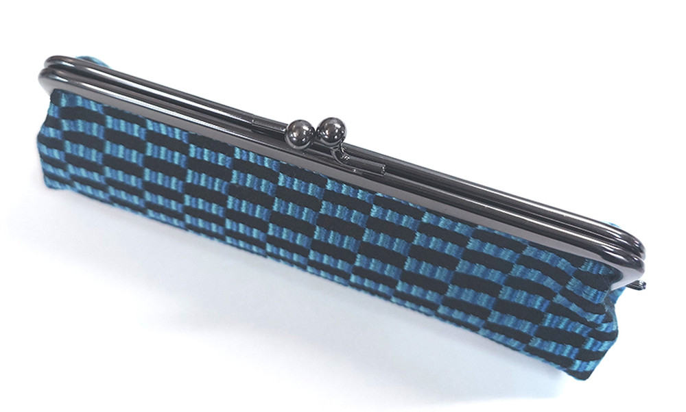 【西陣活性化を応援！】西陣織ペンケース（黒青）