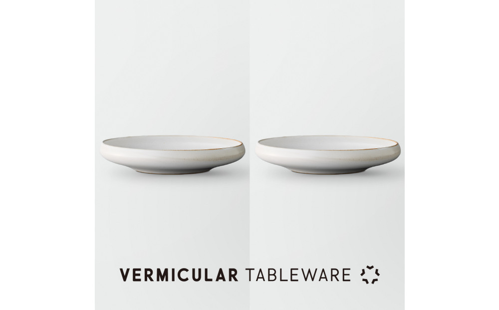 Tableware&nbsp;Shallow&nbsp;Bowl&nbsp;Curveペアセット21cm&nbsp;乳白