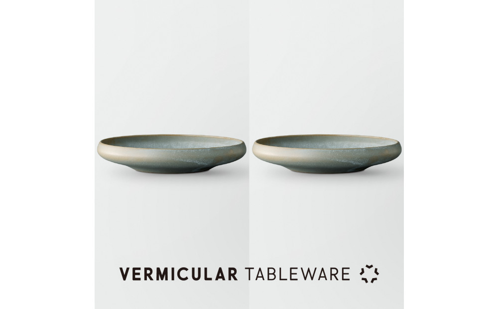 Tableware&nbsp;Shallow&nbsp;Bowl&nbsp;Curveペアセット21cm&nbsp;霞