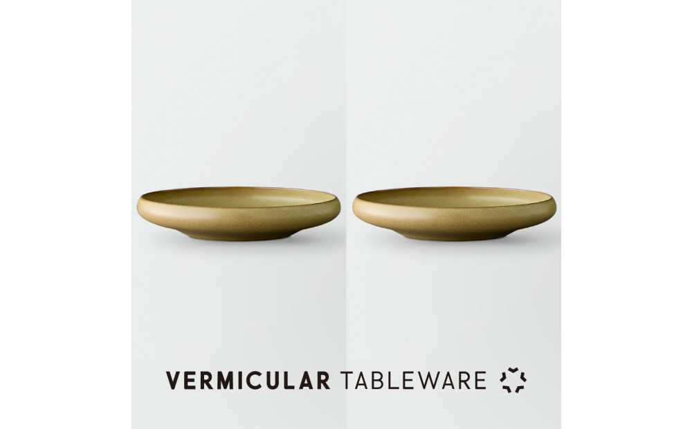 Tableware&nbsp;Shallow&nbsp;Bowl&nbsp;Curveペアセット21cm&nbsp;鶯