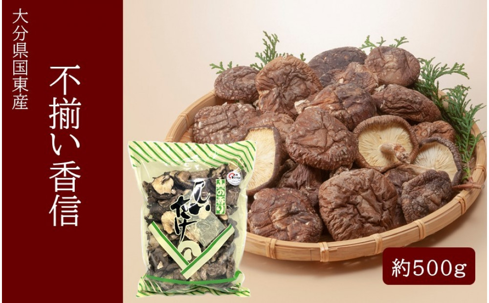 【訳あり】国東産不揃いしいたけ約500g（香信）_2633R-2