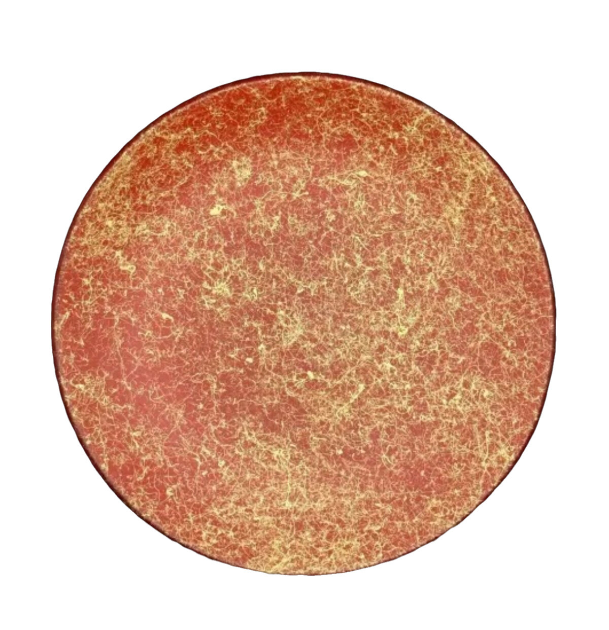 丸小皿&nbsp;乱糸（マット仕上げ）本朱［NF181］