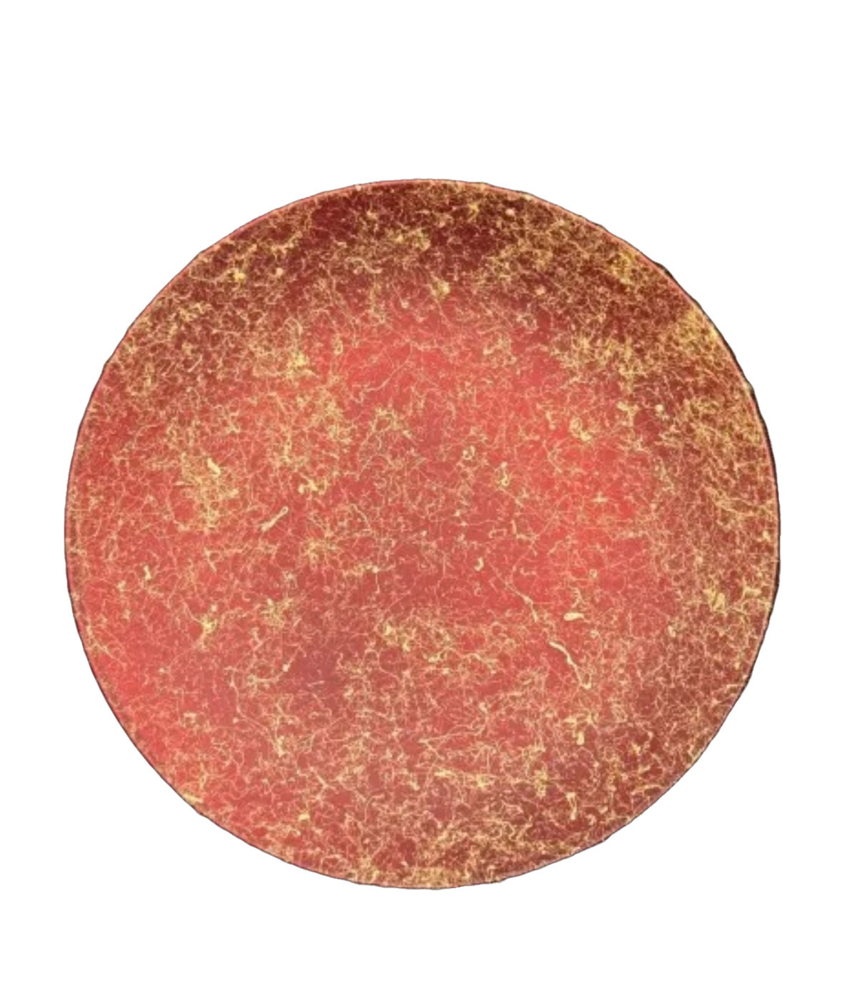 丸小皿&nbsp;乱糸（マット仕上げ）赤溜［NF180］