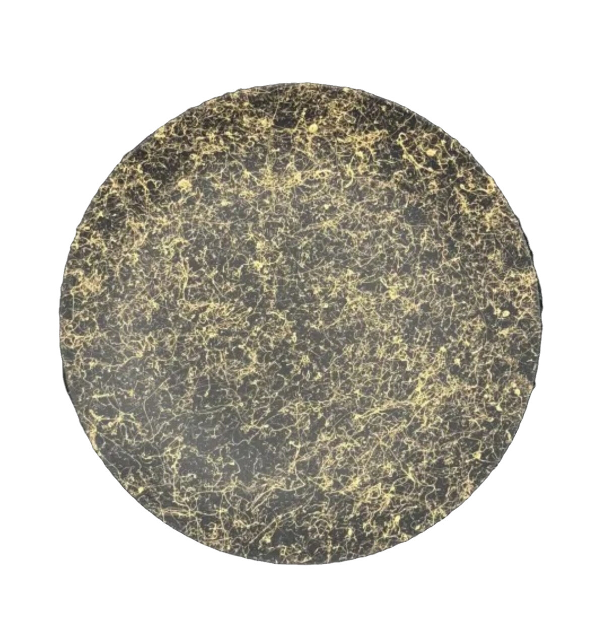 丸小皿&nbsp;乱糸（マット仕上げ）漆黒［NF184］