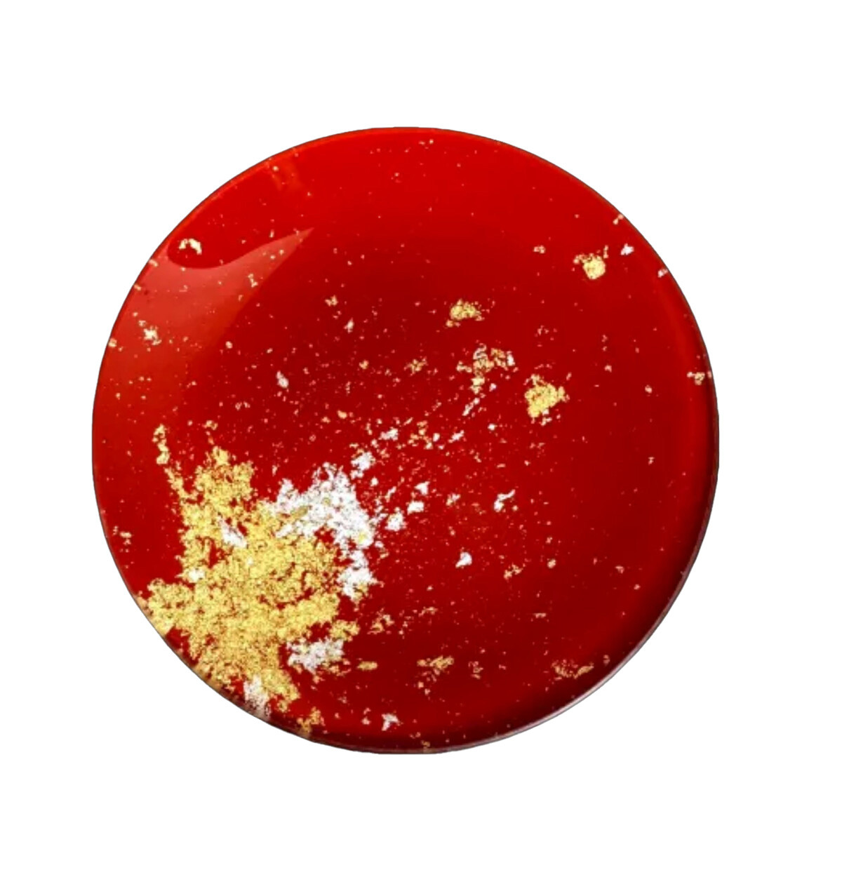 丸小皿&nbsp;古代（金箔）本朱［NF173］