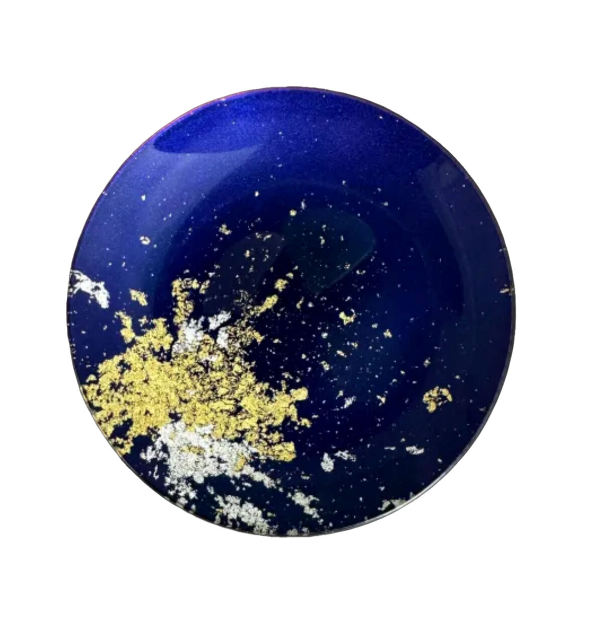 丸小皿&nbsp;マジョ（金箔）ブルー［NF178］