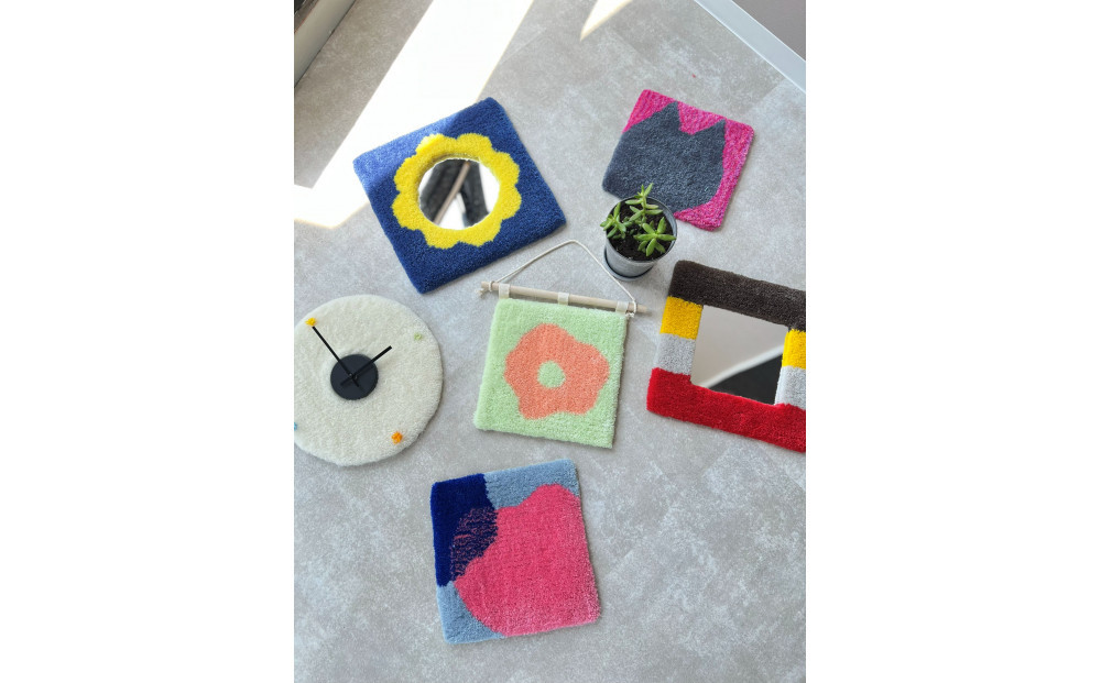 《選べるデザイン&nbsp;30cm×30cm》タフティング体験【2時間コース】