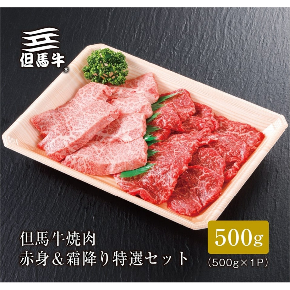 ＜但馬牛＞焼肉&nbsp;赤身&霜降り&nbsp;特選セット500g【FARMEISTER平山牛舗FH02】