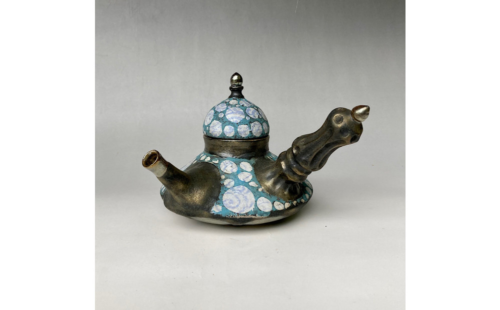 益子焼&nbsp;波光文様急須＊ティーポット&nbsp;|&nbsp;栃木県&nbsp;伝統工芸品&nbsp;美術品&nbsp;1点限定品&nbsp;一点物&nbsp;陶器&nbsp;陶芸&nbsp;作家