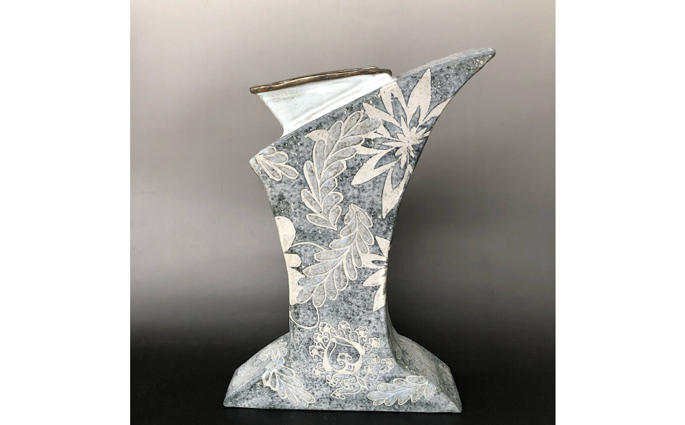 益子焼&nbsp;花弁文様花器&nbsp;|&nbsp;栃木県&nbsp;伝統工芸品&nbsp;美術品&nbsp;1点限定品&nbsp;一点物&nbsp;陶器&nbsp;陶芸&nbsp;作家