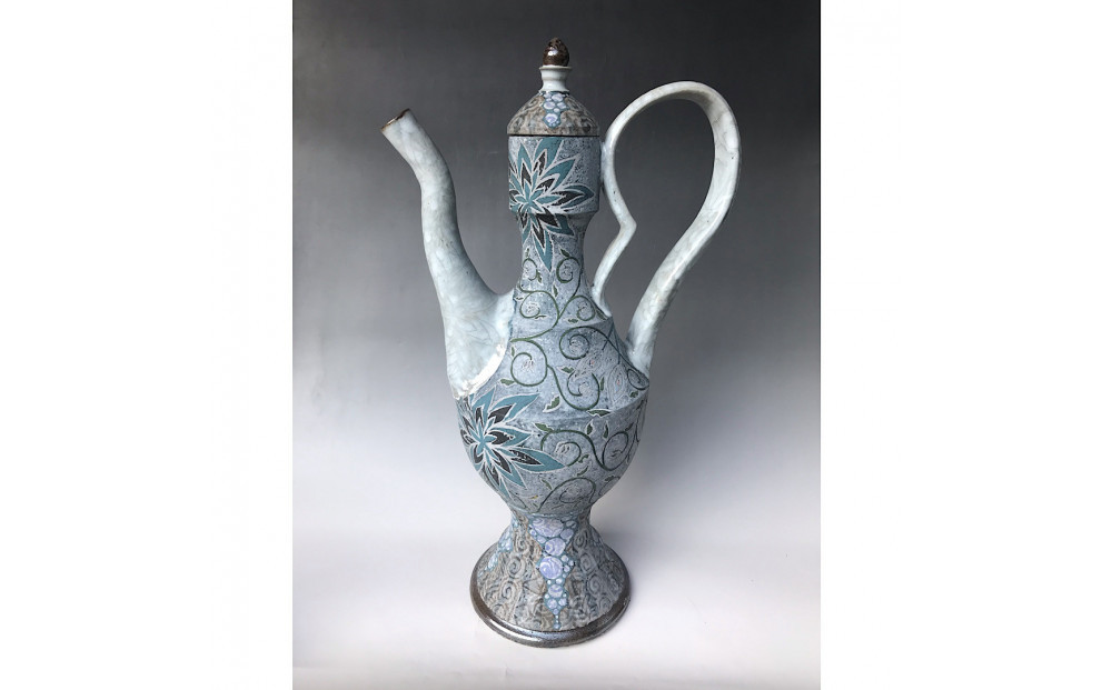 益子焼&nbsp;鳳凰のいる注器＊インテリア飾り&nbsp;|&nbsp;栃木県&nbsp;伝統工芸品&nbsp;美術品&nbsp;1点限定品&nbsp;一点物&nbsp;陶器&nbsp;陶芸&nbsp;作家