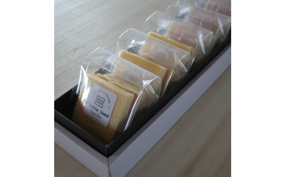 【Cafe悠花】紅白シフォンサンド　6個セット