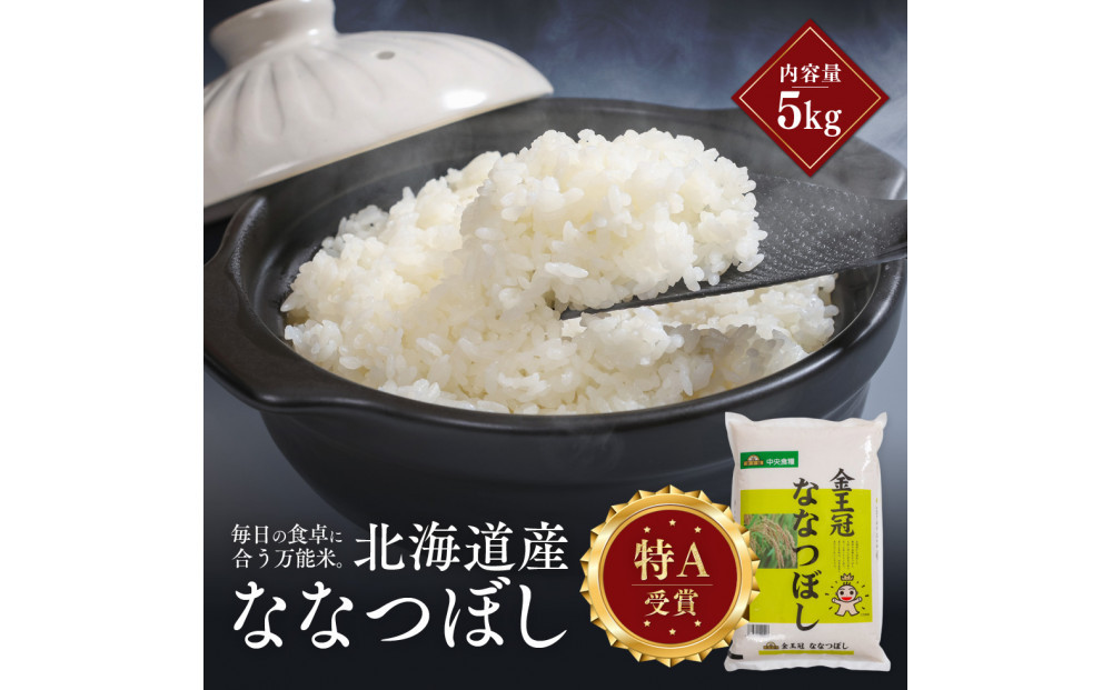 令和7年産 金王冠 精米 北海道産 ななつぼし 5kg