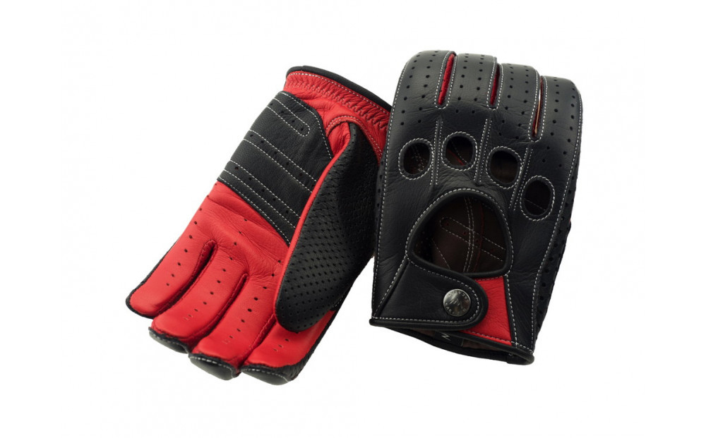 【ブラック×レッド/SS】ドライビンググローブ&nbsp;補強付&nbsp;フルフィンガー&nbsp;&nbsp;カカザン&nbsp;&nbsp;CACAZAN&nbsp;革手袋&nbsp;レザーグローブ&nbsp;メンズ&nbsp;レディース&nbsp;鹿革&nbsp;ディアスキン&nbsp;補強付【&nbsp;クルマ&nbsp;車&nbsp;ドライブ&nbsp;バイク&nbsp;ツーリング&nbsp;手袋&nbsp;さぬき市】