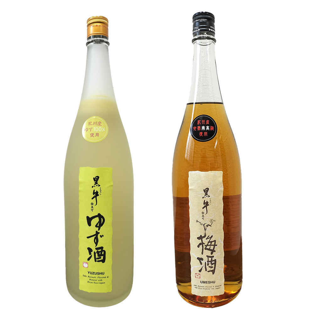 黒牛仕立て梅酒&nbsp;柚子酒&nbsp;1.8L&nbsp;2本セット&nbsp;名手酒造&nbsp;［Nt6］