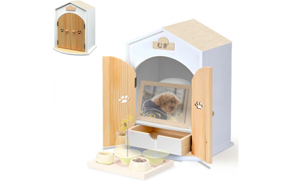 ペット用仏壇&nbsp;AngelHouse天使のおうち型仏壇　ライトベージュ