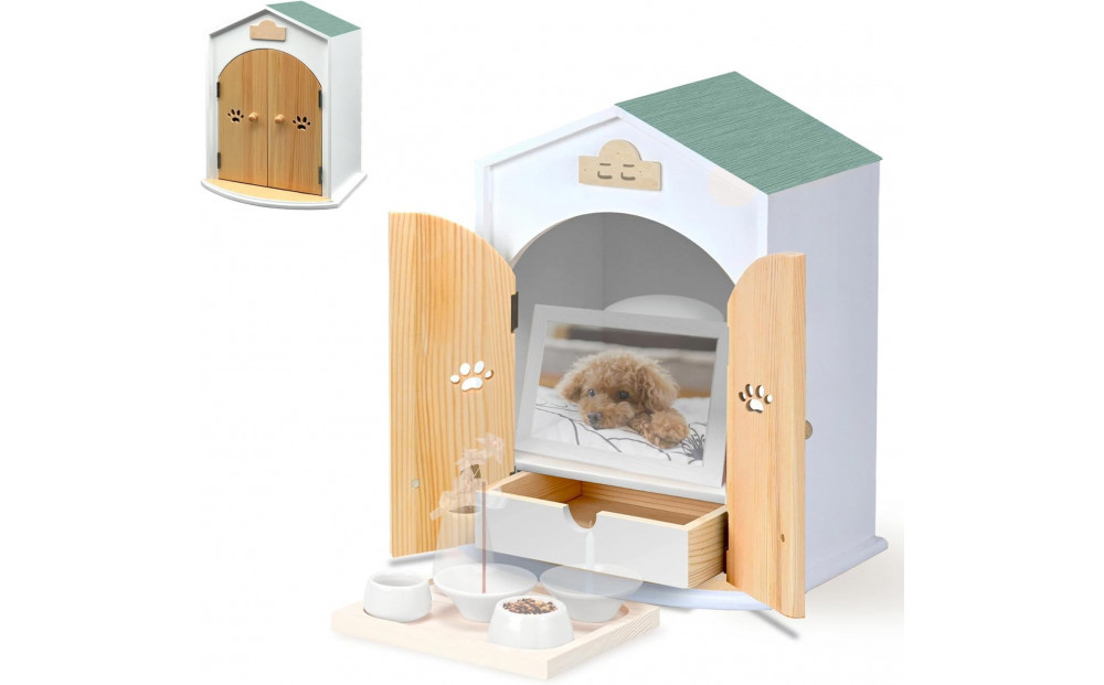 ペット用仏壇&nbsp;AngelHouse天使のおうち型仏壇　オパールグリーン