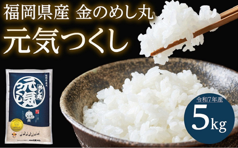 ＜令和7年産＞『定期便3回』福岡県産金のめし丸元気つくし&nbsp;５kg(5kg×１袋)