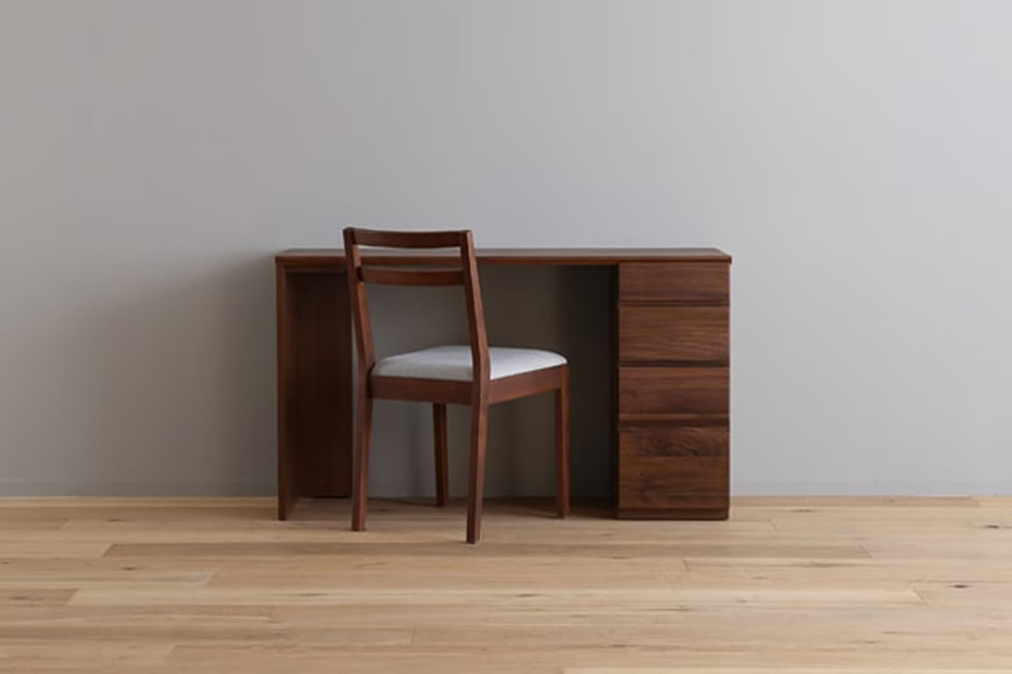 【開梱設置】高野木工 アスター ASTER 120天板 + サイドパネル（右・左） + 30チェスト ※チェア別売 ウォルナット【10年保証】