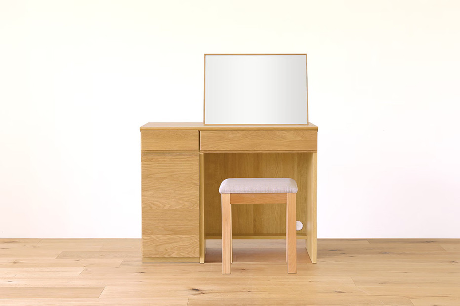 【開梱設置】高野木工 アスター 90天板 + 30キャビネット (左開き・右開き) + 60デスク ※置きミラー別売 ※スツール別売 オーク【10年保証】