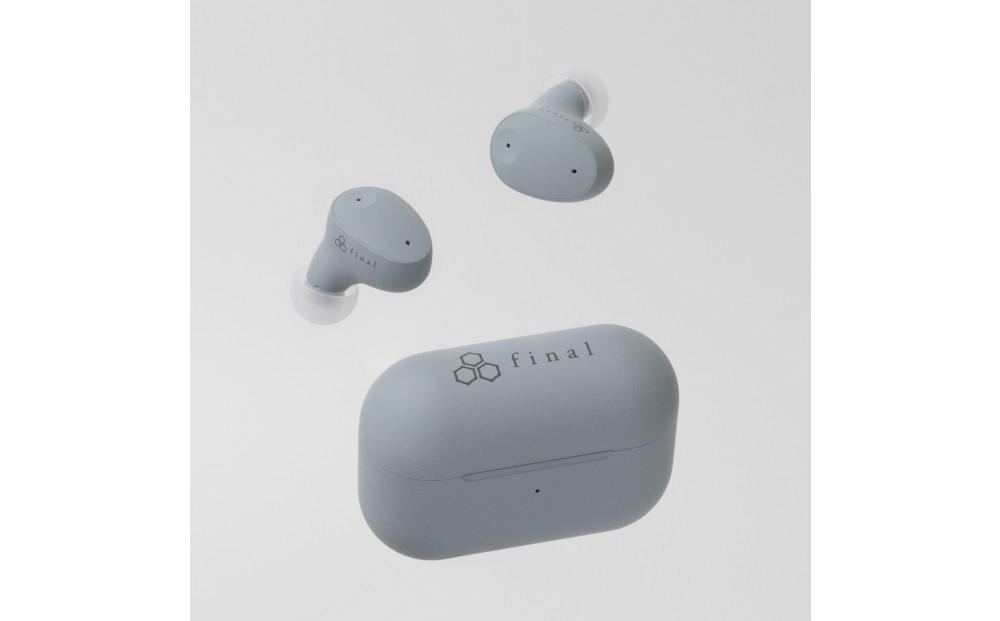 ANC完全ワイヤレスイヤホン&nbsp;final&nbsp;ZE300&nbsp;SKY&nbsp;GRAY/&nbsp;ZE3000&nbsp;小型モデル&nbsp;/ノイズキャンセリング/ノイキャン/外音取り込み/マイク付き