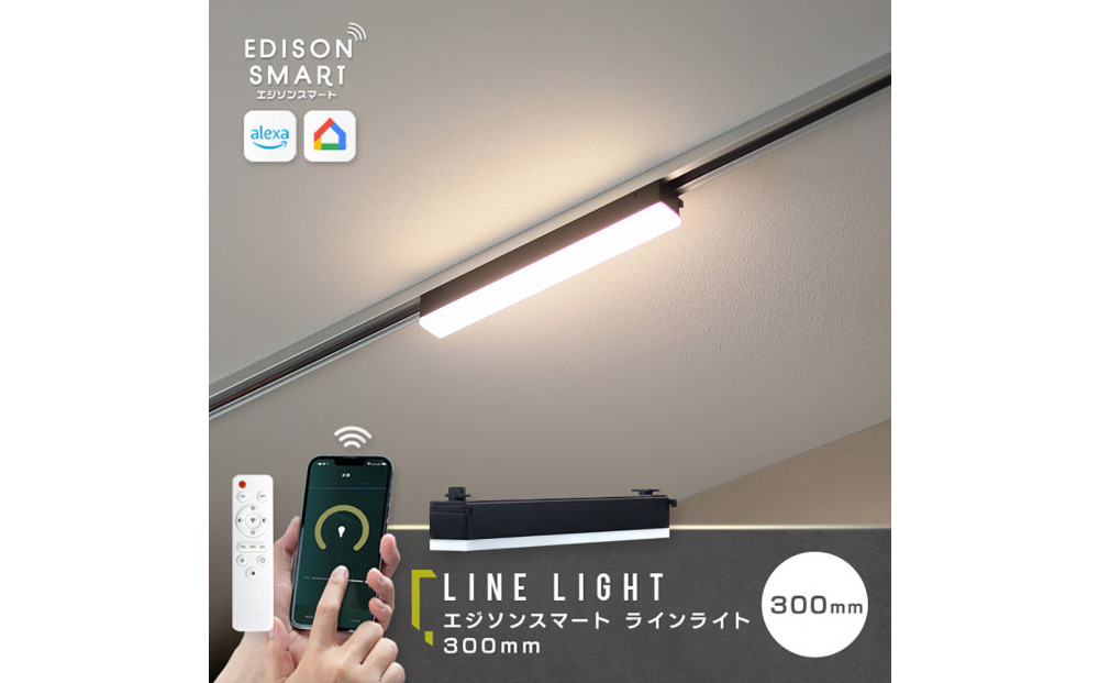 エジソンスマート&nbsp;ラインライト&nbsp;300mm&nbsp;for&nbsp;ダクトレール&nbsp;&nbsp;ブラック&nbsp;福岡市