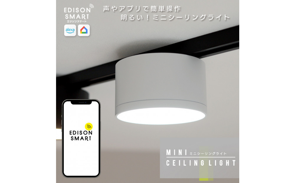 エジソンスマートミニシーリングライト&nbsp;for&nbsp;ダクトレール&nbsp;【ホワイト】&nbsp;福岡市