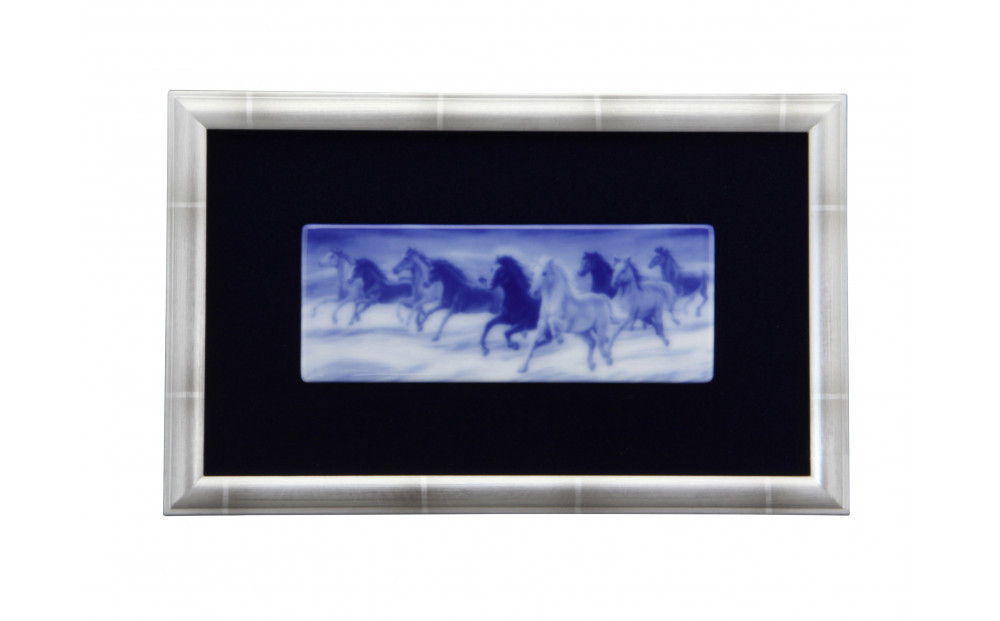 陶額　天馬　超ゆる草波　＜大倉陶園＞