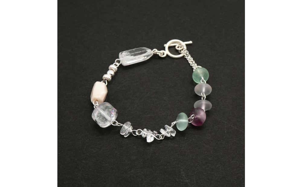 CE-B-4&nbsp;【CERCA】フローライトブレスレット&nbsp;SV925［&nbsp;パール&nbsp;ブレスレット&nbsp;&nbsp;フォーマル&nbsp;アクセサリー&nbsp;人気&nbsp;おすすめ&nbsp;ギフト&nbsp;プレゼント&nbsp;通販&nbsp;送料無料&nbsp;ふるさと納税&nbsp;］