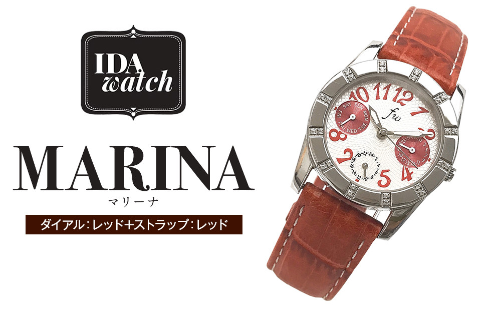 腕時計　MARINA【ダイアル：レッド/ストラップ：レッド】